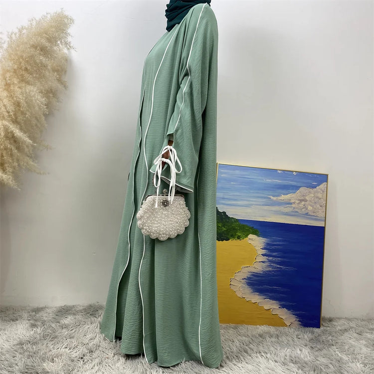 Contrast Abaya Set