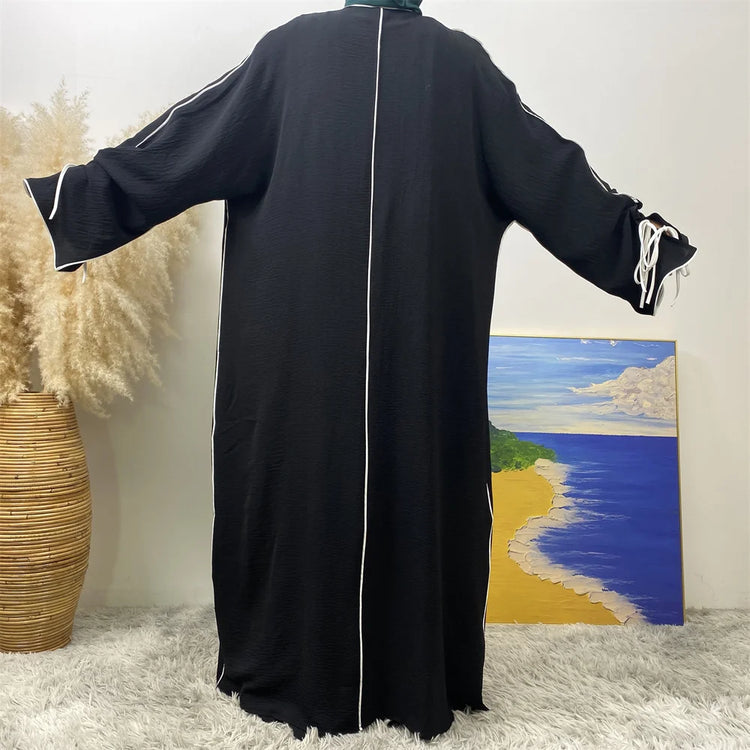 Contrast Abaya Set