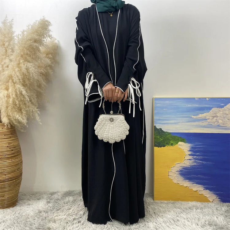 Contrast Abaya Set